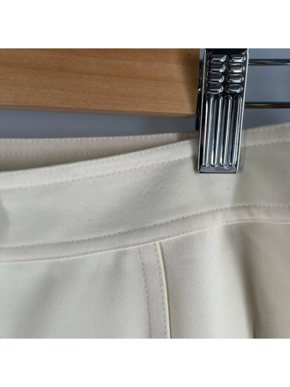 Chanel Midi Length SS Skirt Polyester White 40